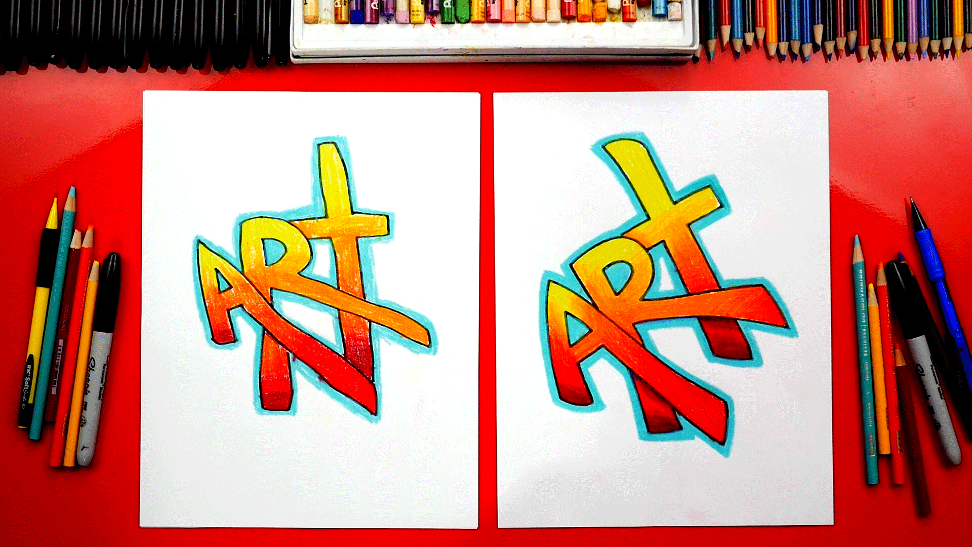 How To Draw The Word Art Simple Graffiti Challenge Time Art For Kids Hub