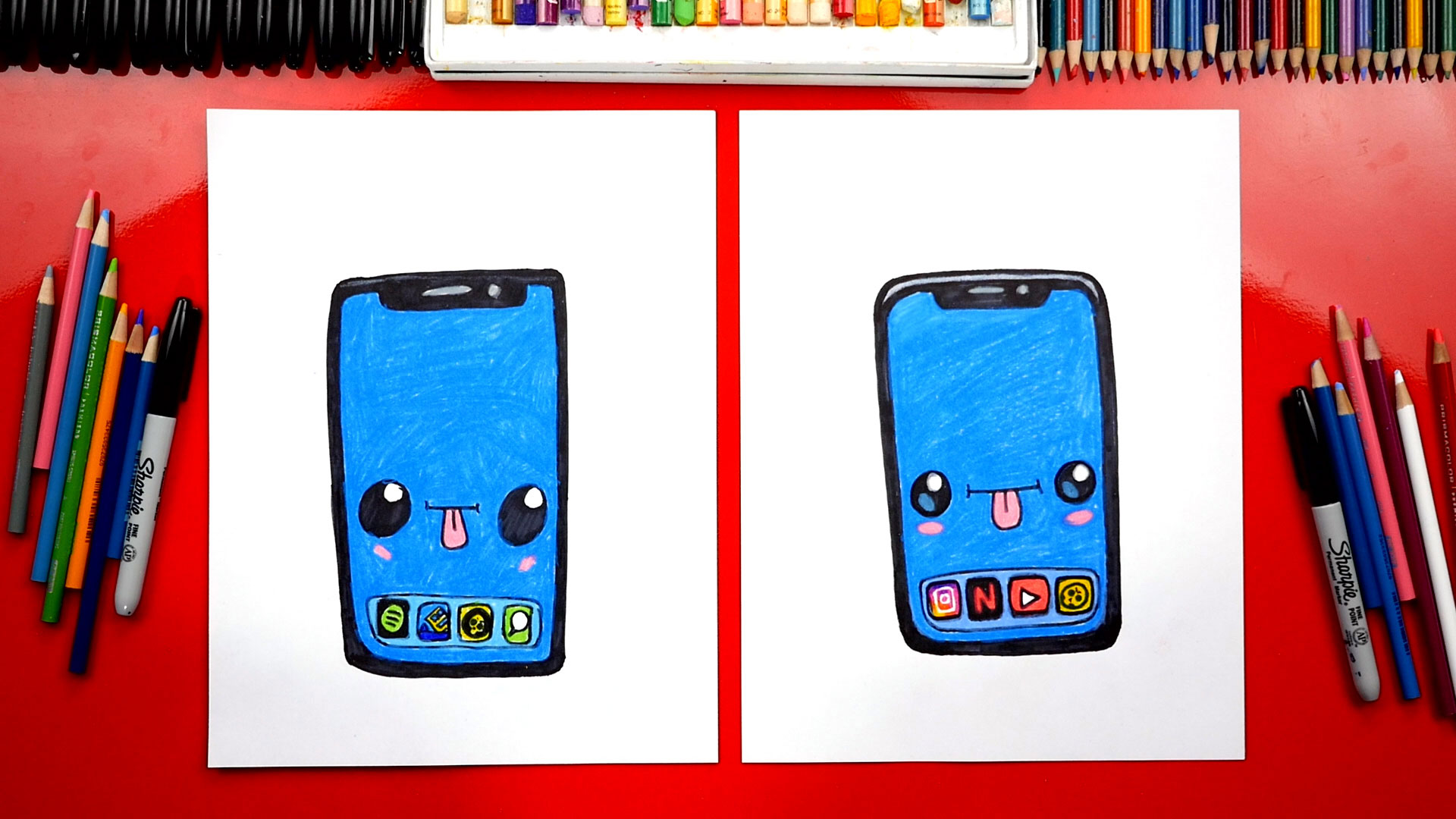 How To Draw A Funny Iphone Art For Kids Hub