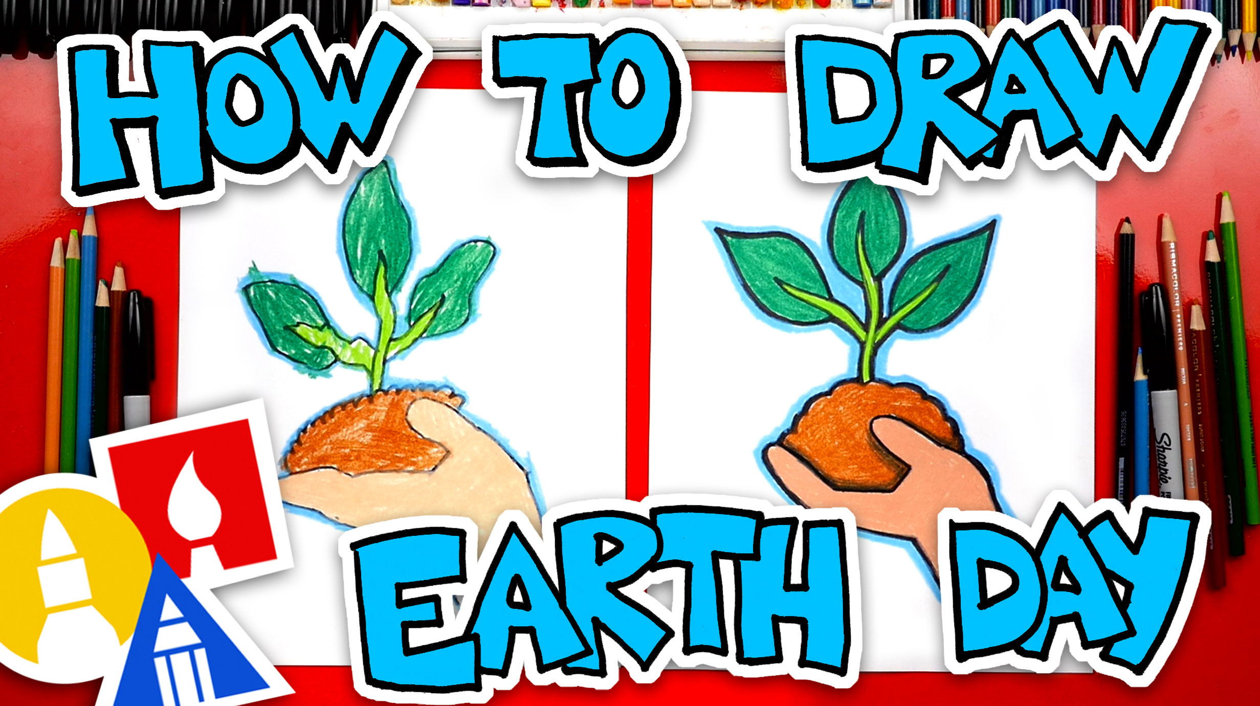 How To Draw A Hand Holding A Plant Earth Day Art For Kids Hub