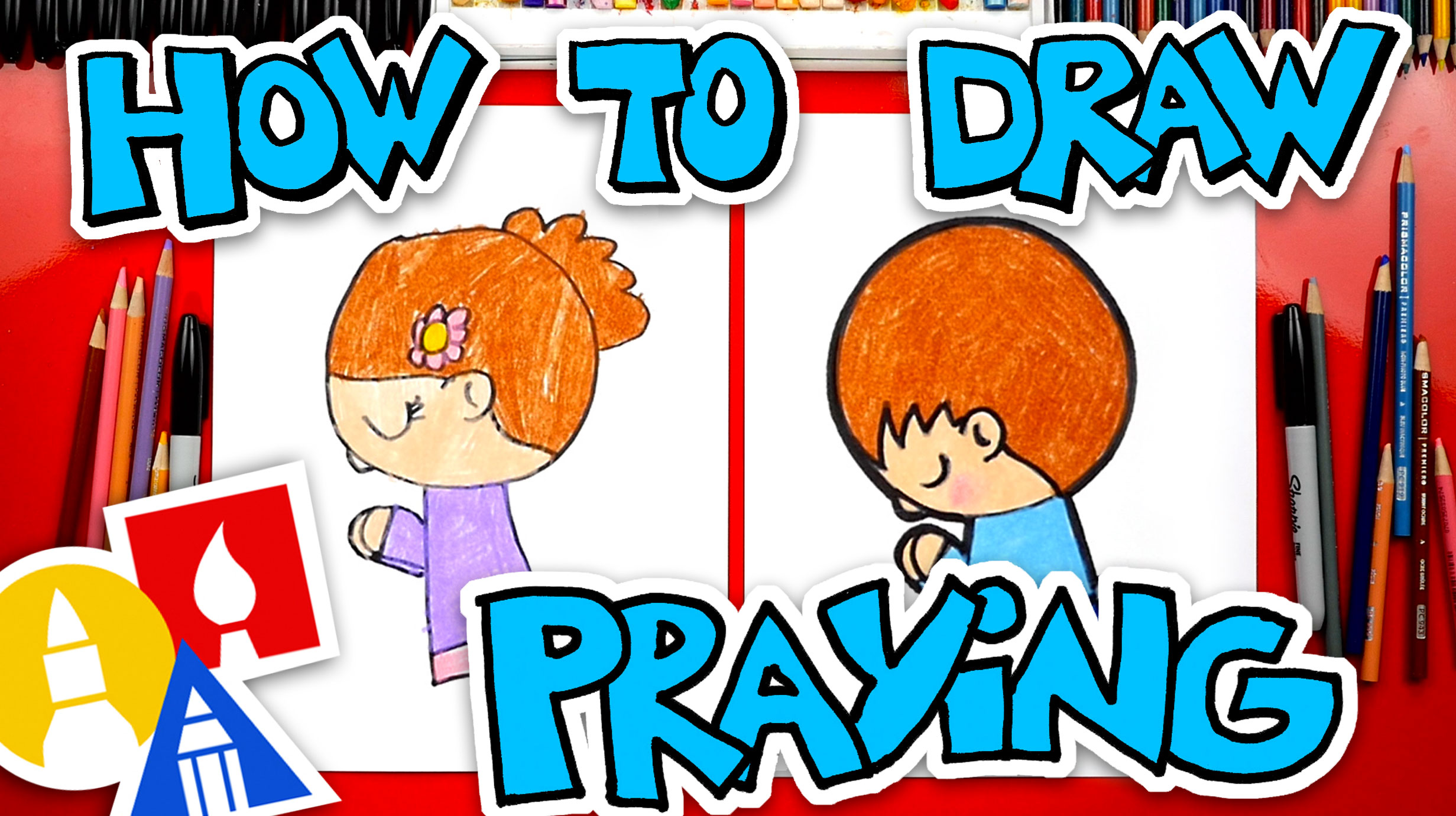 How To Draw A Child Praying Art For Kids Hub