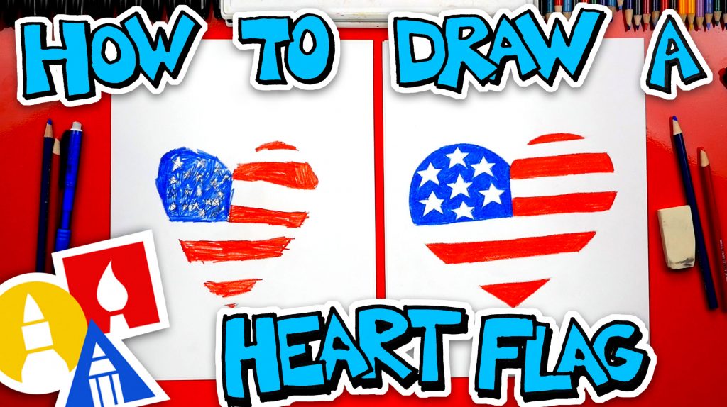 How To Draw A Heart Flag