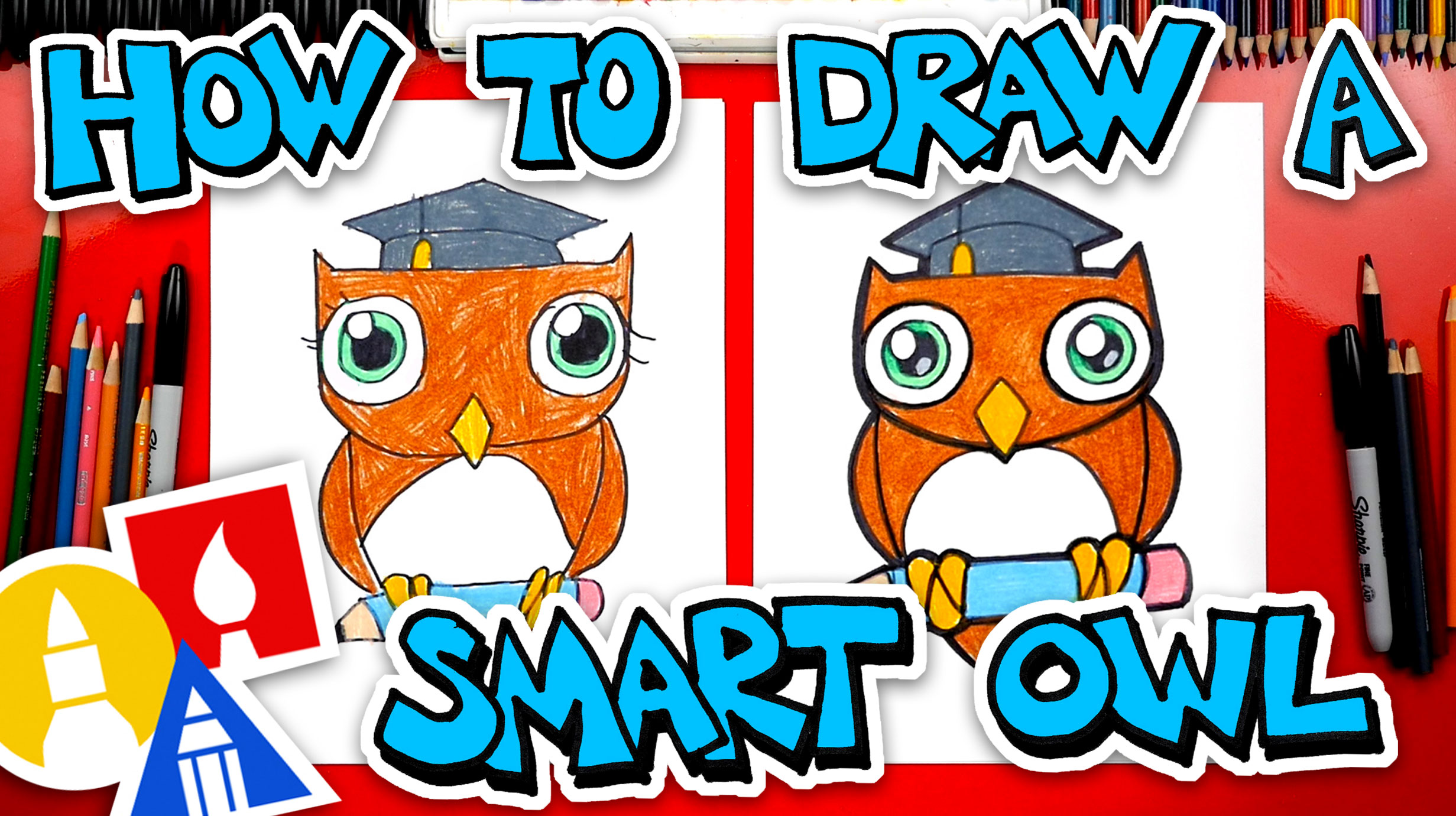 How To Draw A Smart Owl Art For Kids Hub