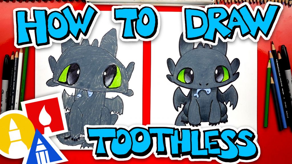 How To Draw Toothless From How To Train Your Dragon (Night Fury)