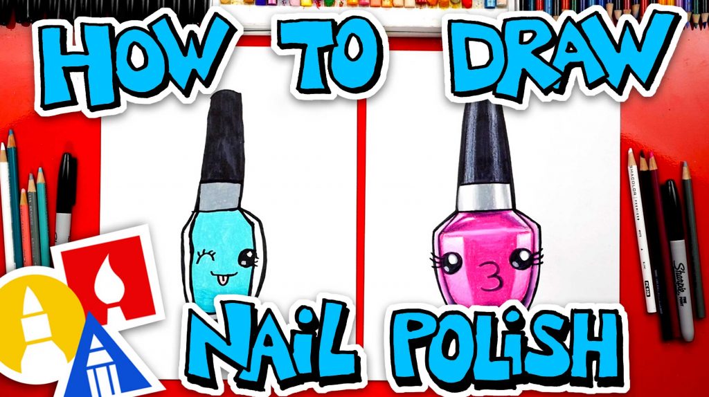 How To Draw A Cute Nail Polish Bottle