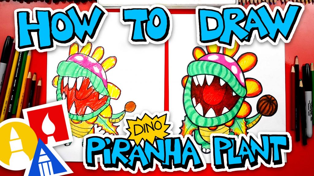 How To Draw A Dino Piranha Plant From Mario