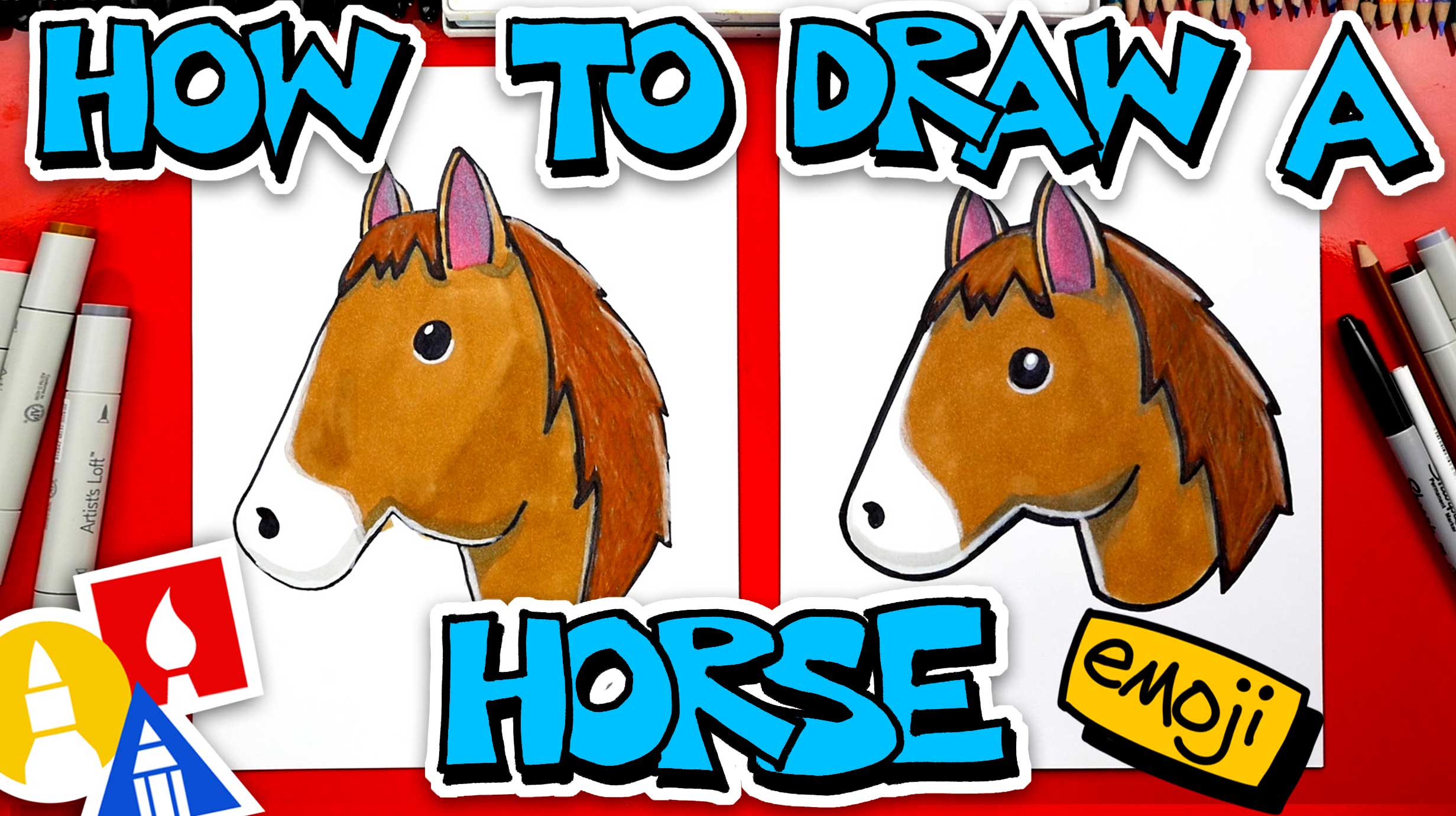 How To Draw A Horse Emoji Art For Kids Hub