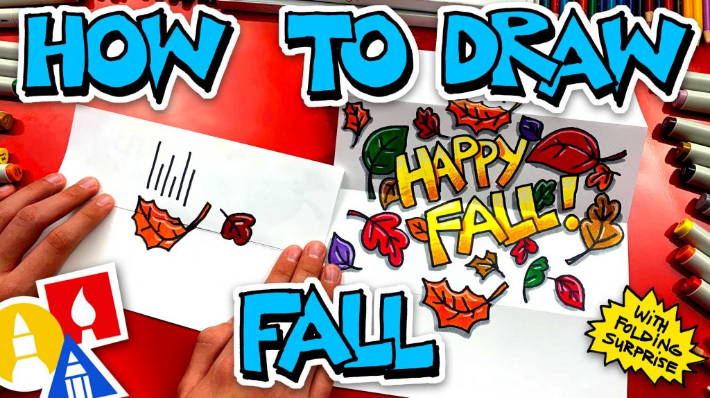 How To Draw A Fall Folding Surprise 🍁