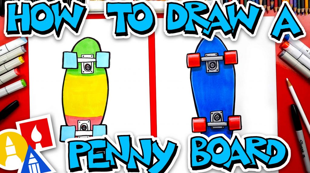 How To Draw A Penny Board