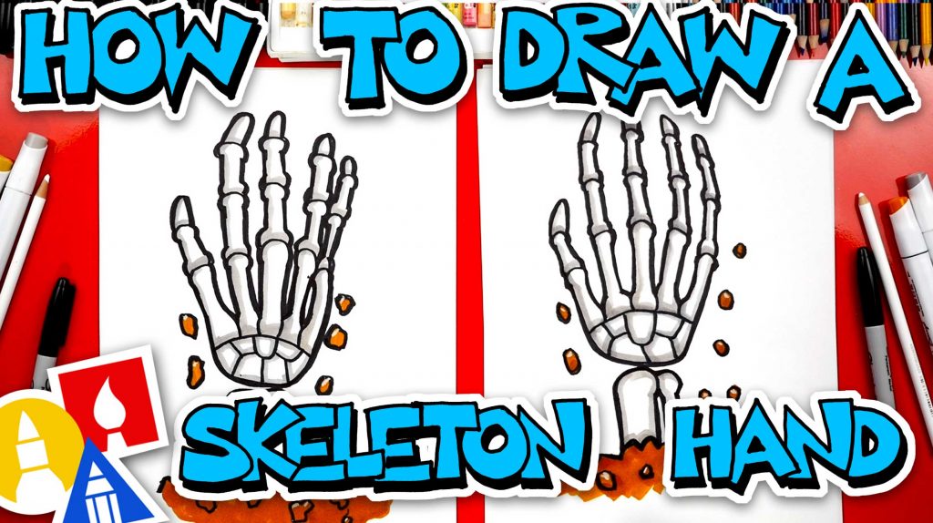 How To Draw A Skeleton Hand Coming Out Of The Ground