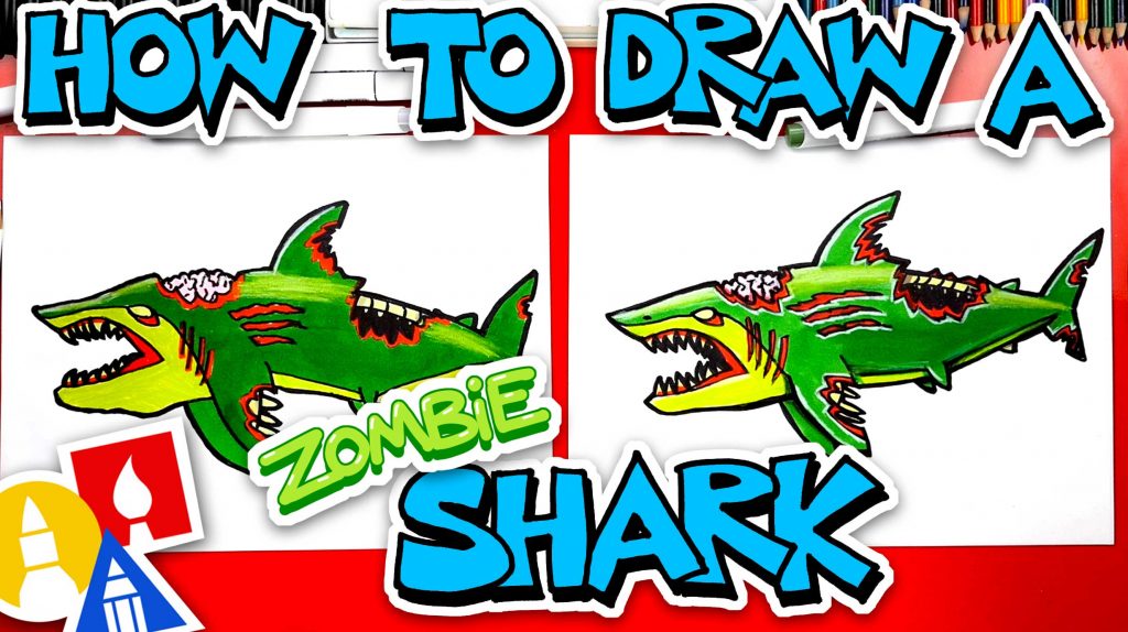 How To Draw A Zombie Shark