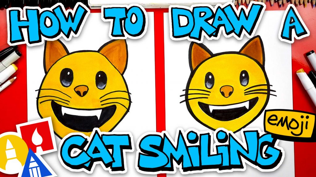 How To Draw The Cat Smiling Emoji 😺