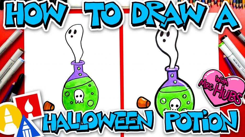 How To Draw Halloween Potion With Mrs. Hubs