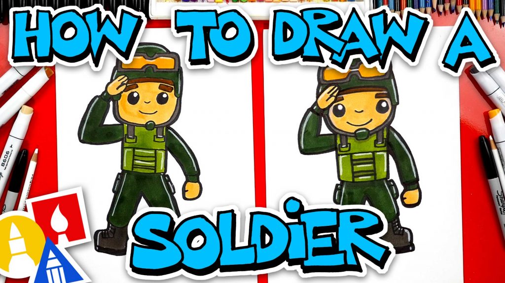How To Draw A Soldier Saluting (Veterans Day)
