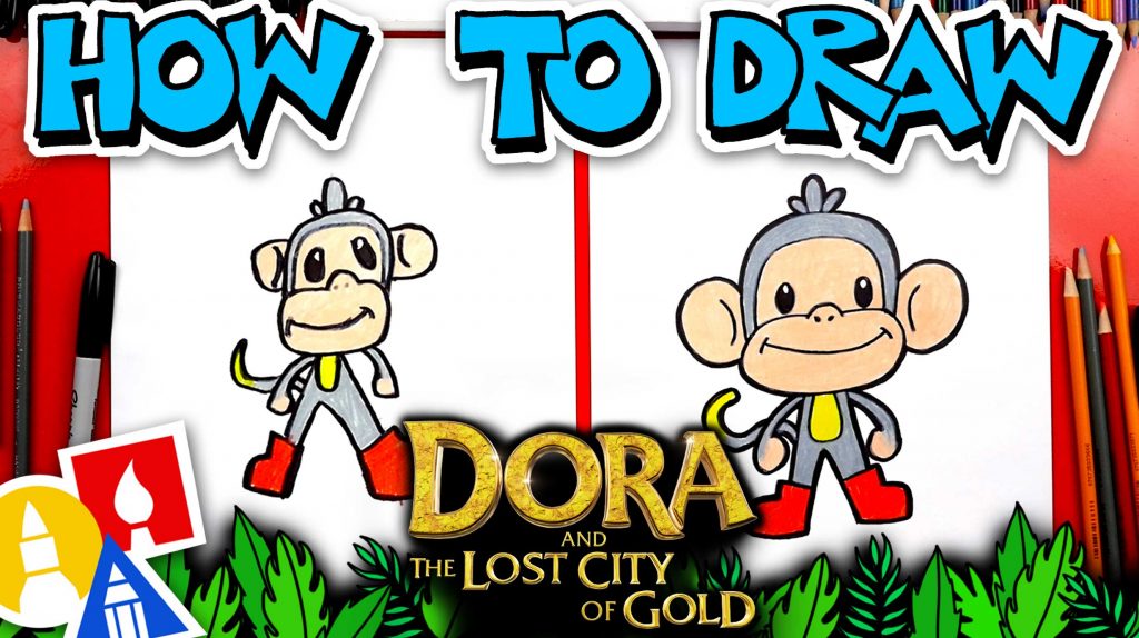 How To Draw Boots From Dora And The Lost City Of Gold