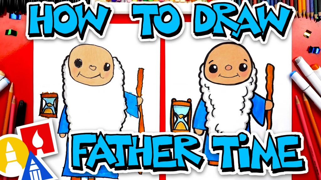 How To Draw Father Time For New Years
