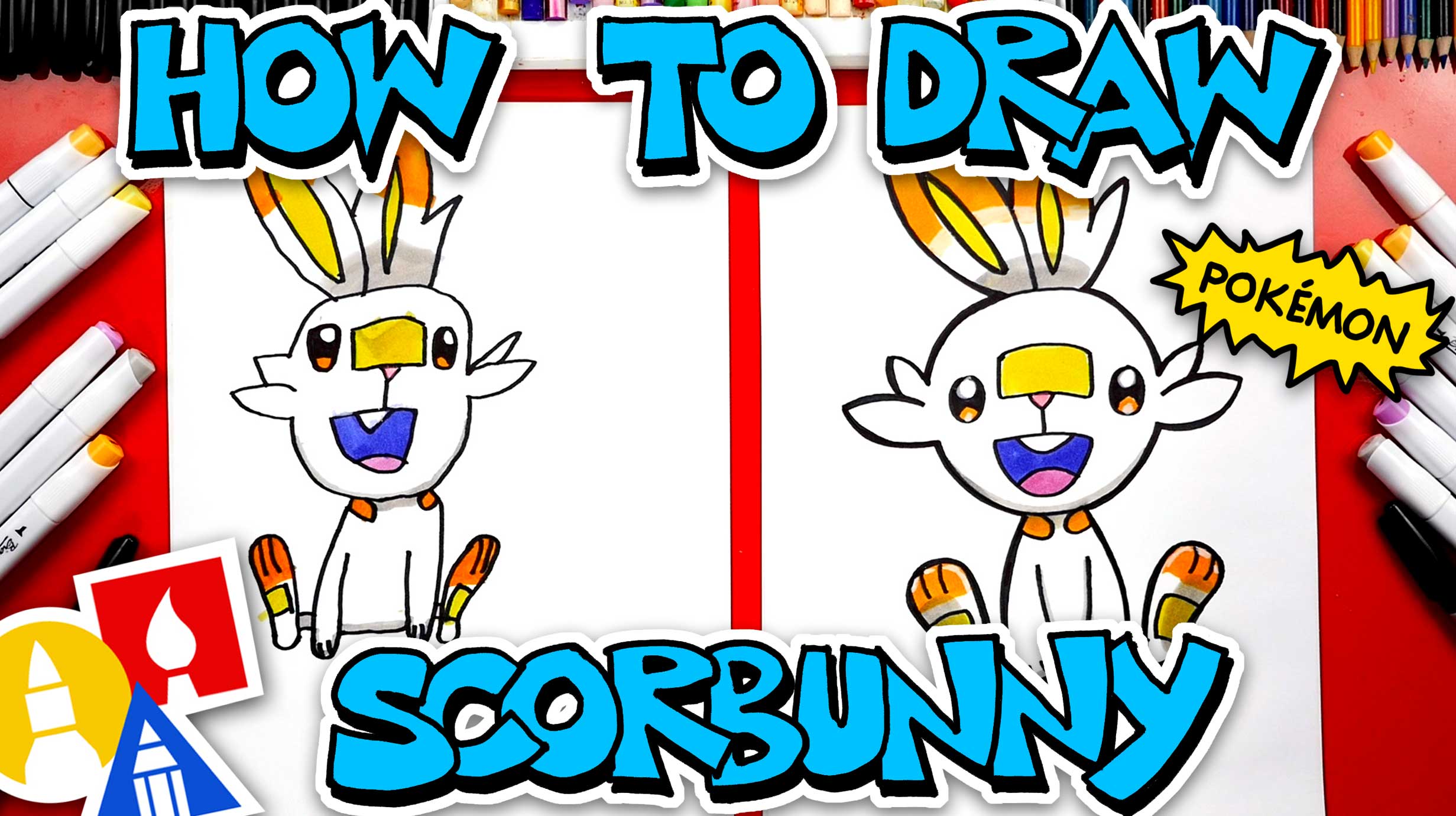 How To Draw Scorbunny Pokémon From Sword And Shield