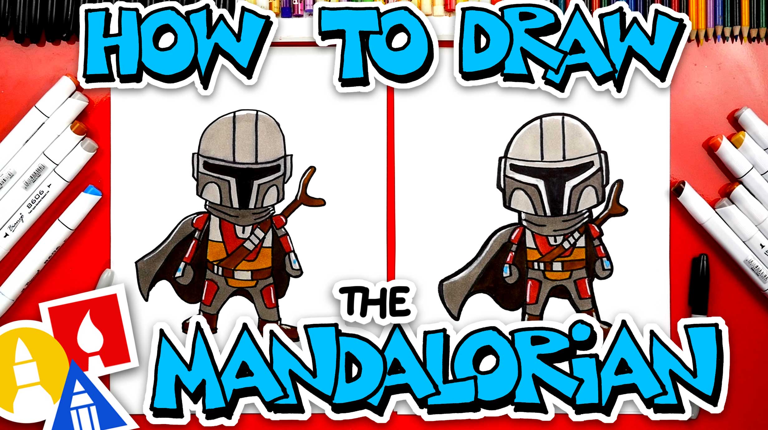 How To Draw The Mandalorian - Art For Kids Hub