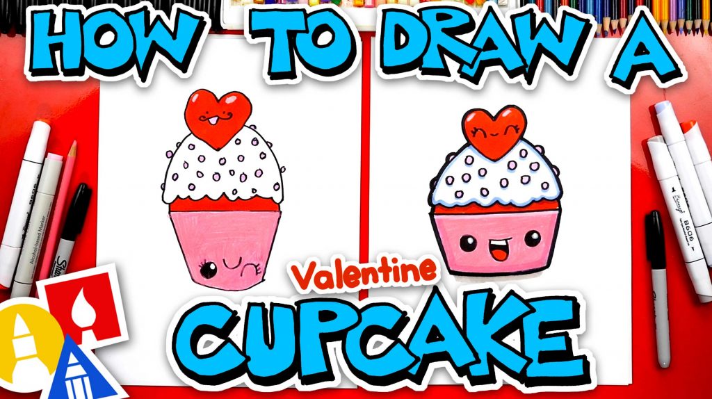 How To Draw A Valentine Cupcake