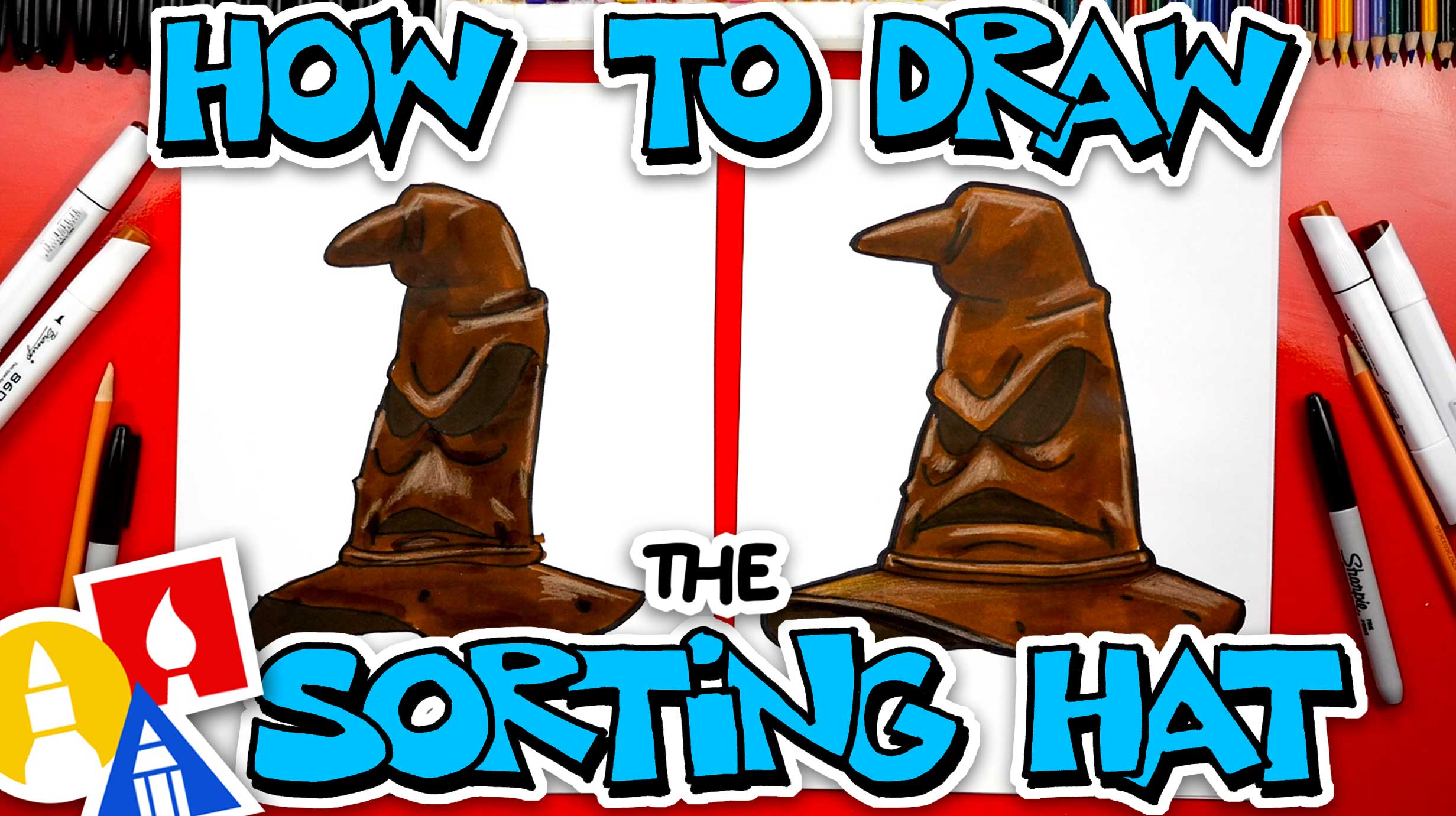 How To Draw Sorting Hat From Harry Potter - Art For Kids Hub