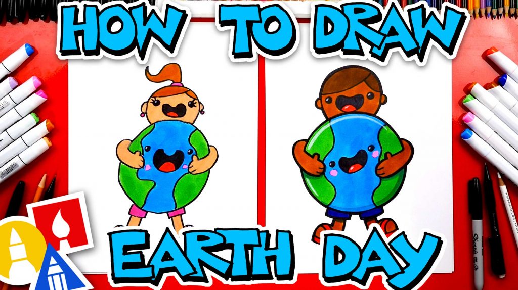 How To Draw A Person Hugging The Earth – Earth Day