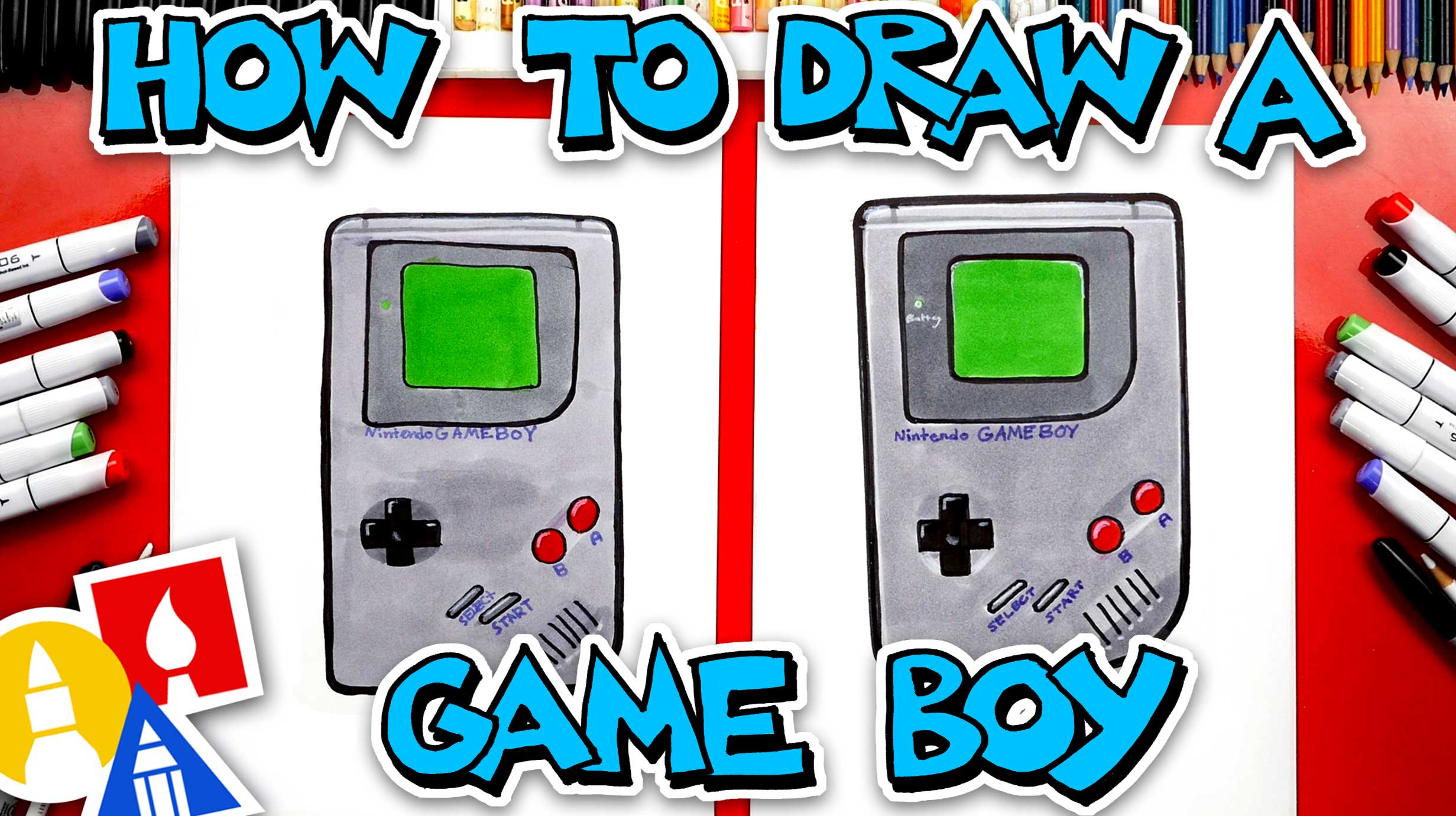 How To Draw A Game Boy - Art For Kids Hub