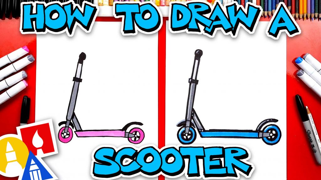 How To Draw A Scooter