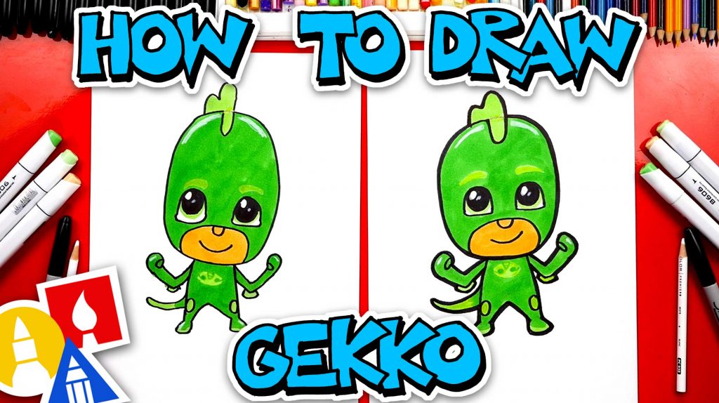 How To Draw Gekko From PJ Masks