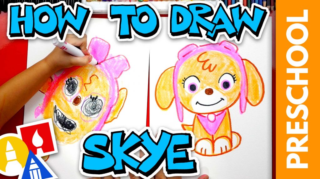 How To Draw Skye From PAW Patrol – Preschool