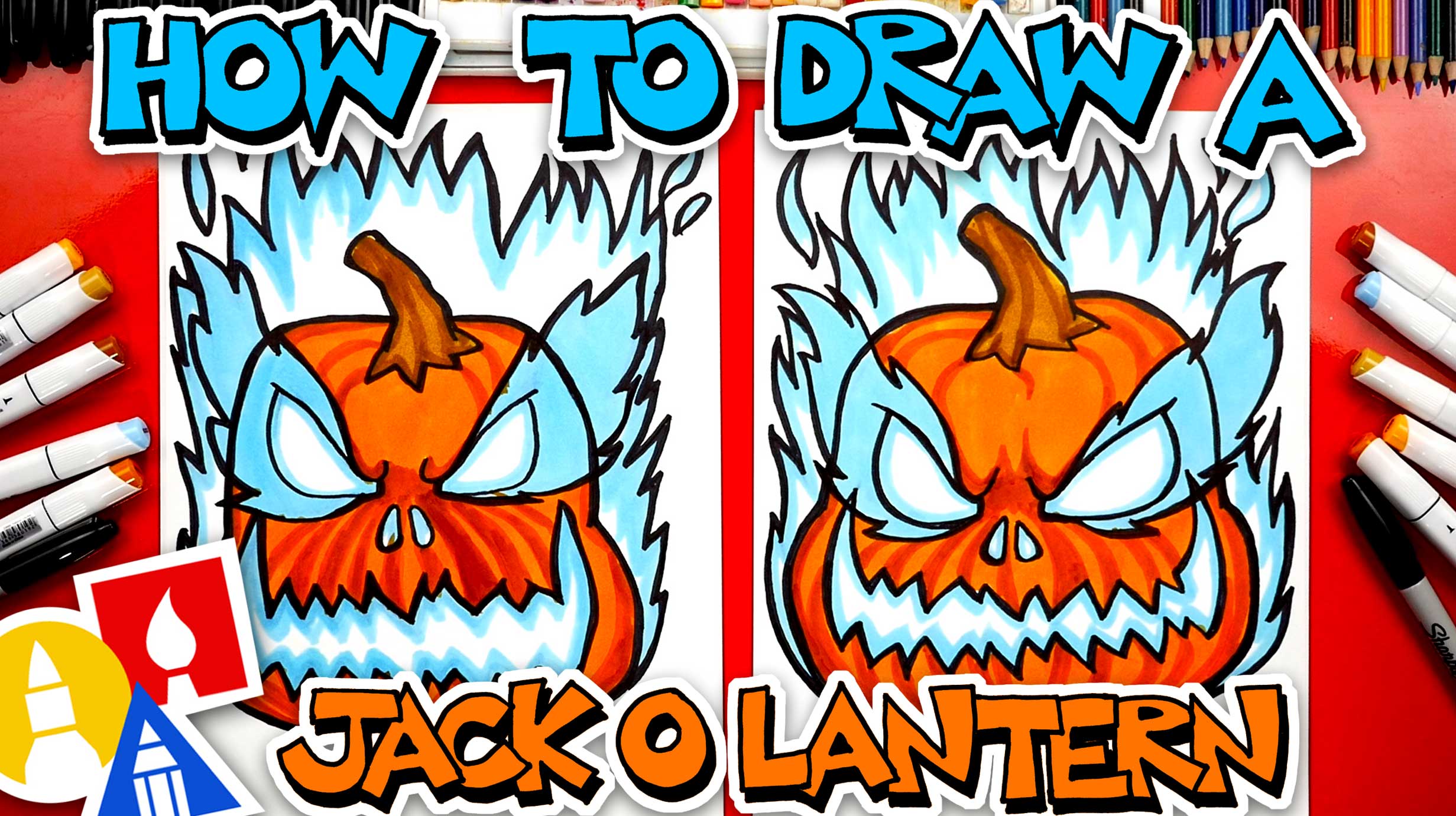 How To Draw A Scary Jack o Lantern Art For Kids Hub