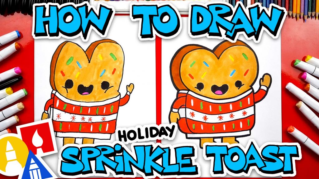 How To Draw Holiday Sprinkle Toast – Holiday Art YouTube Kids