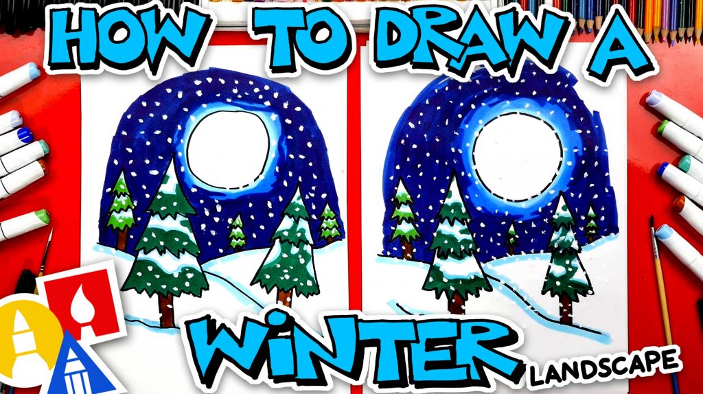 How To Draw A Winter Landscape