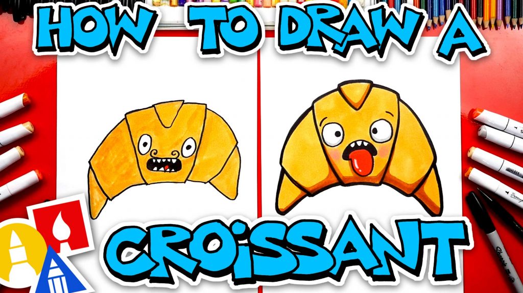 How To Draw Funny Croissant