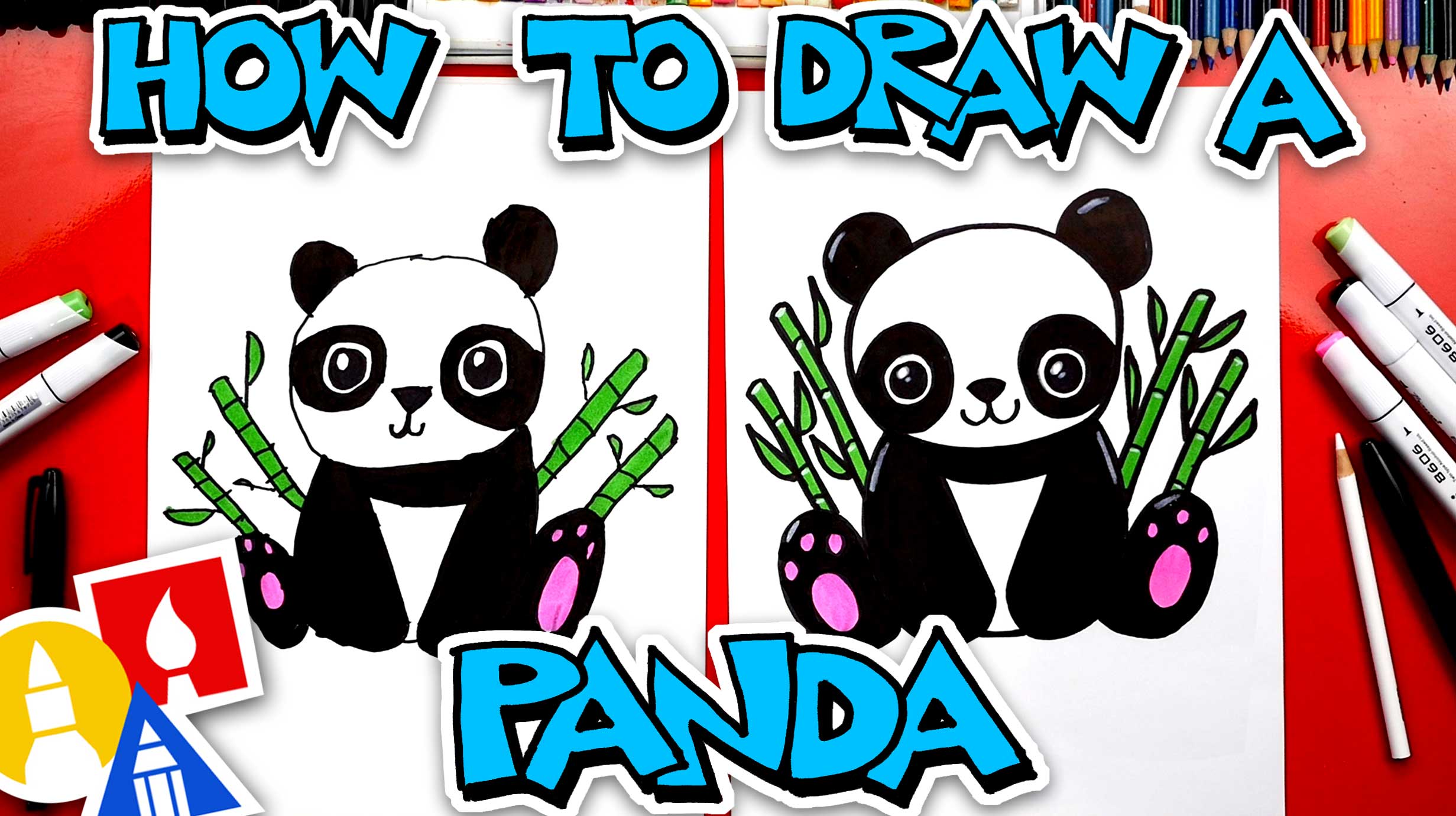 Drawing of a panda