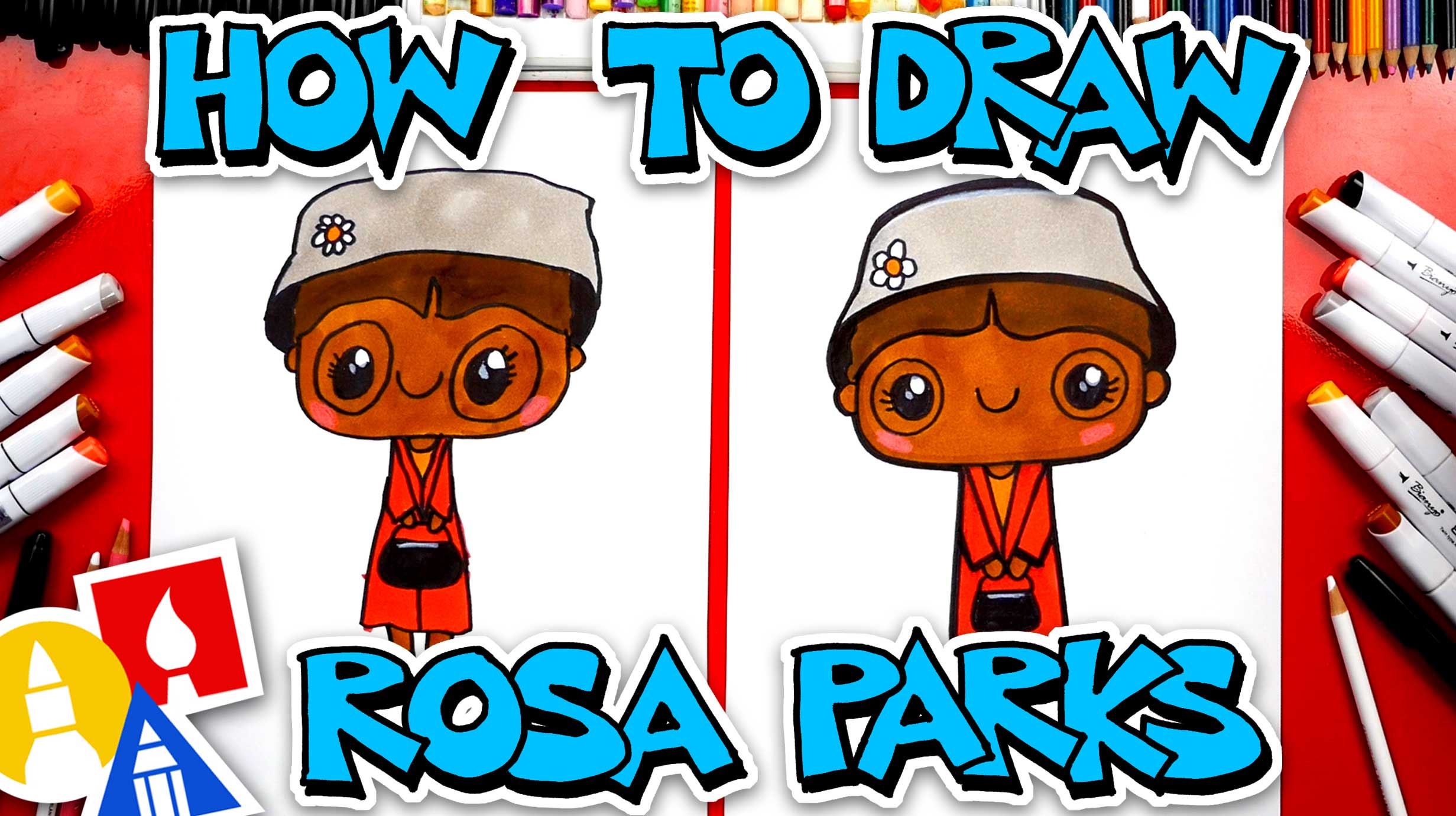 How To Draw Rosa Parks - Art For Kids Hub -