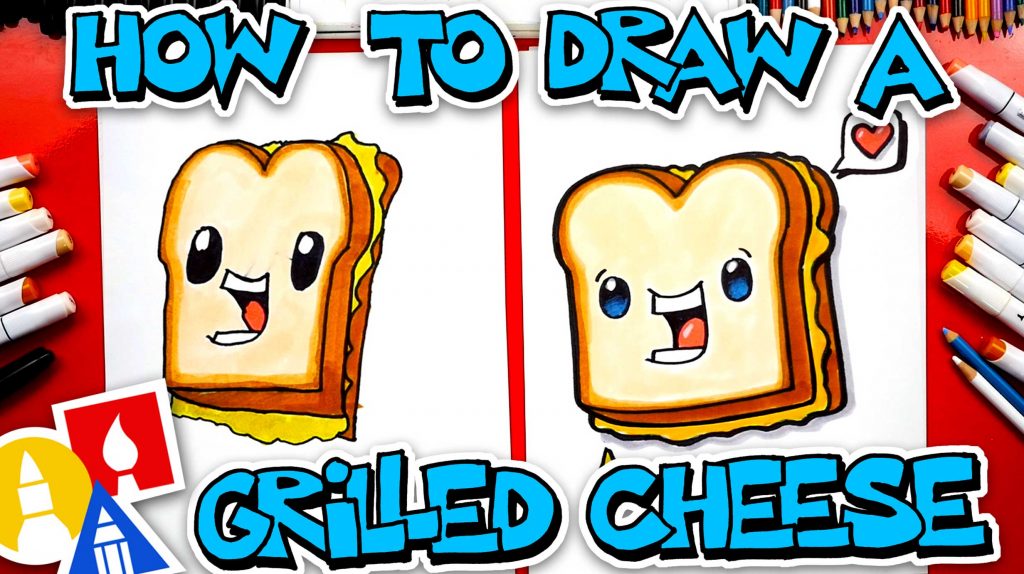 How To Draw A Funny Grilled Cheese Sandwich