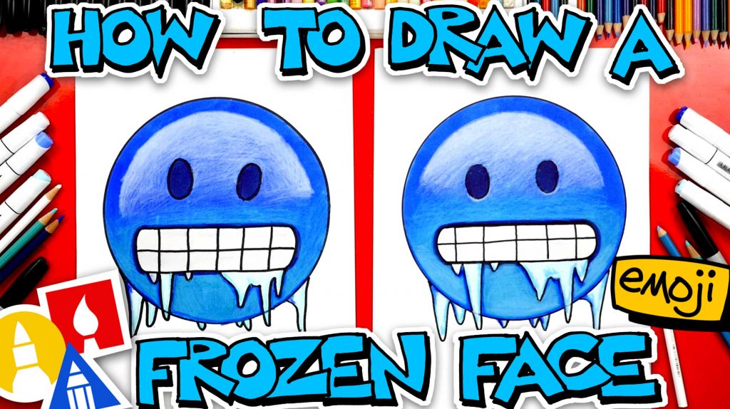 How To Draw The Frozen Face Emoji