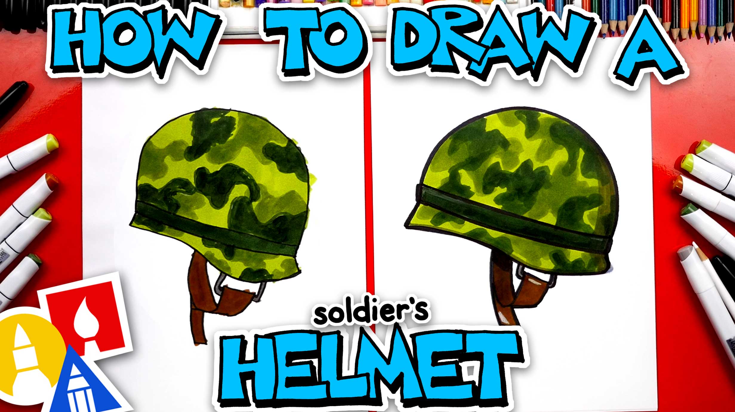 How To Draw A Soldier s Helmet Art For Kids Hub