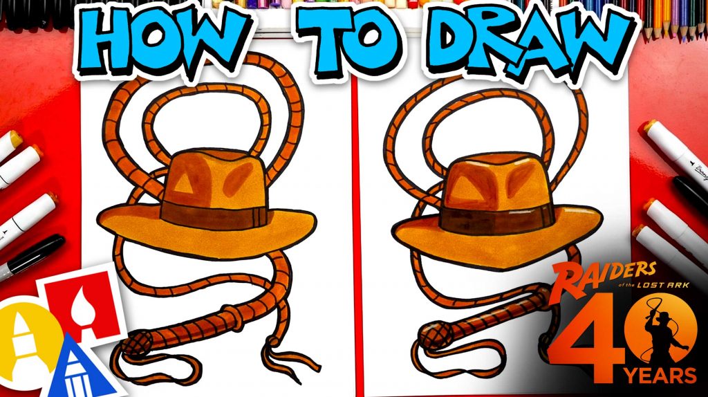 How To Draw Indiana Jones’s Hat And Whip