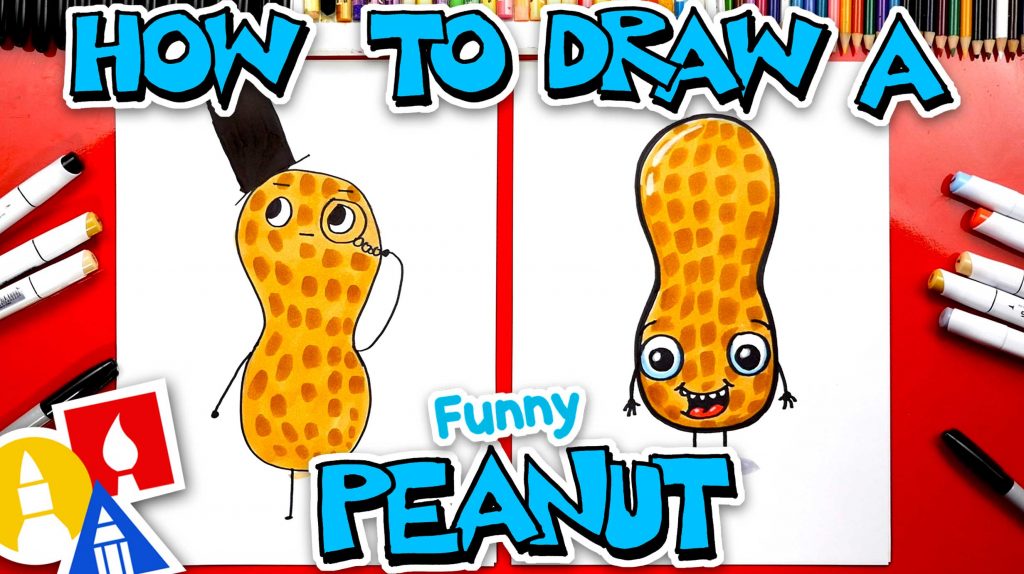 How To Draw A Funny Cartoon Peanut