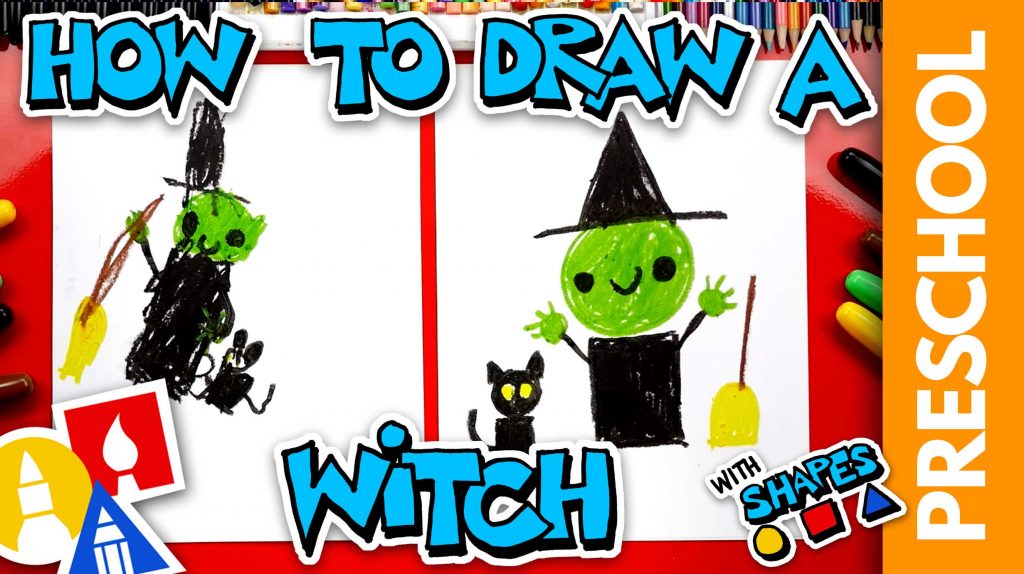 How To Draw A Witch – Preschool