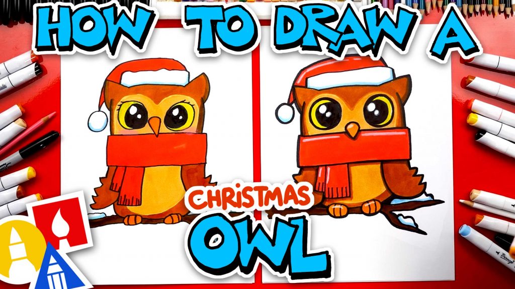 How To Draw A Christmas Owl