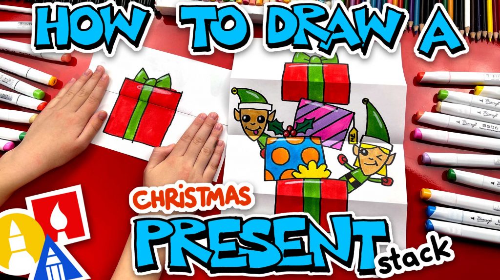 How To Draw A Funny Present Stack – Folding Surprise