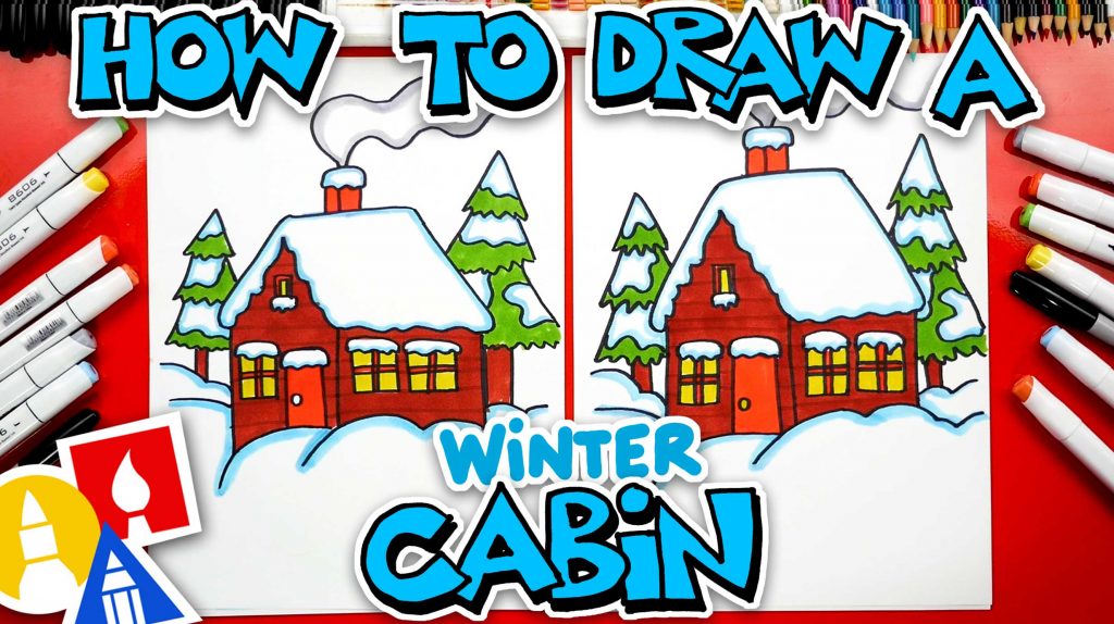 How To Draw A Winter Cabin