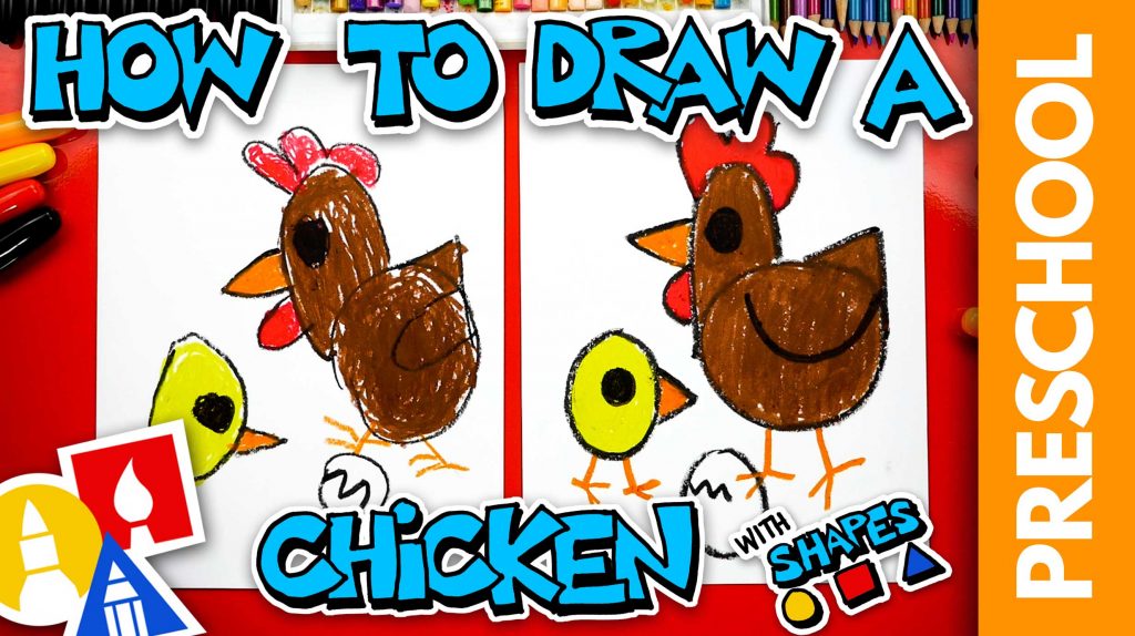 How To Draw A Chicken – Mom And Baby – Preschool
