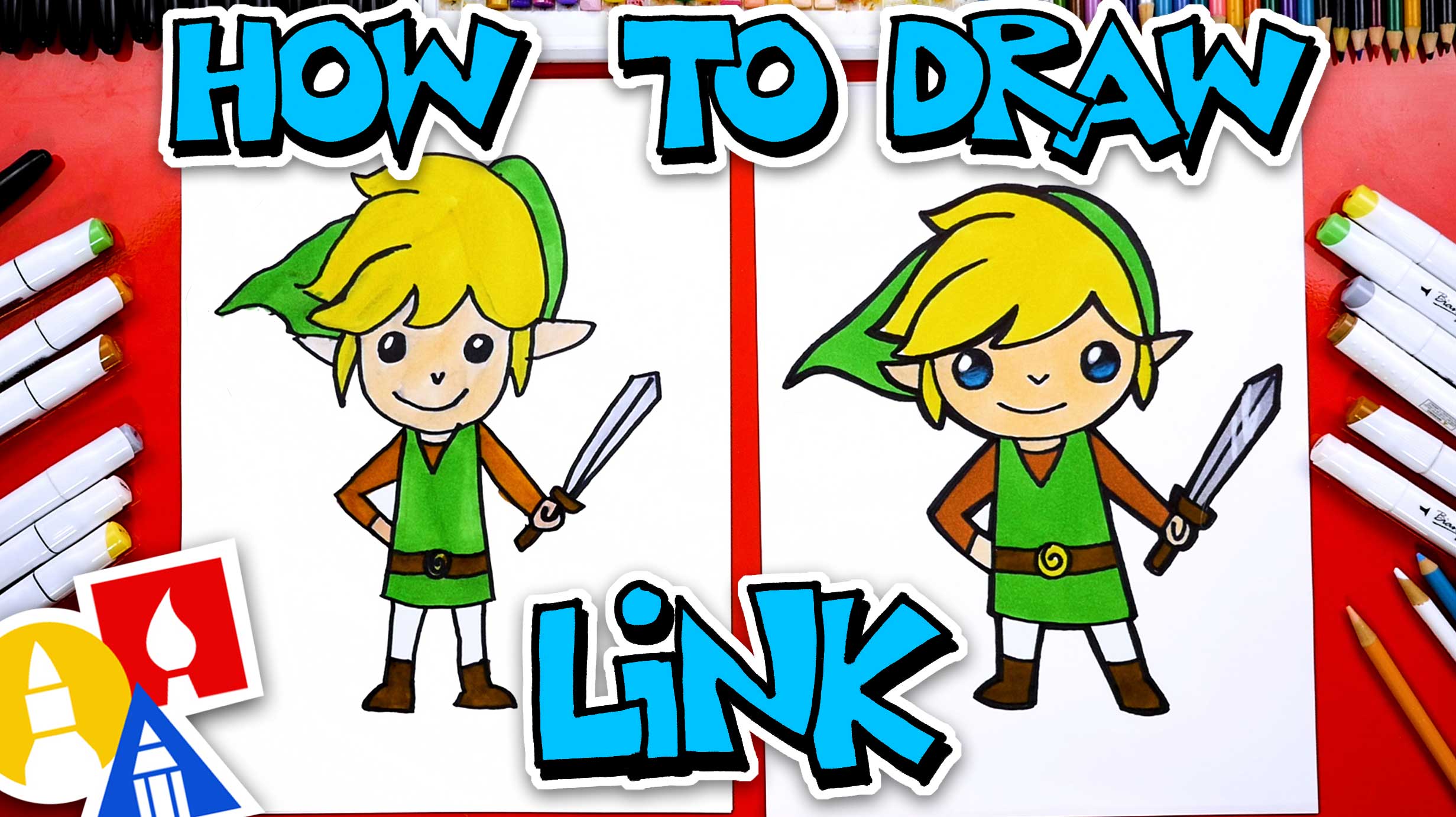 How To Draw Link From Zelda - Art For Kids Hub -