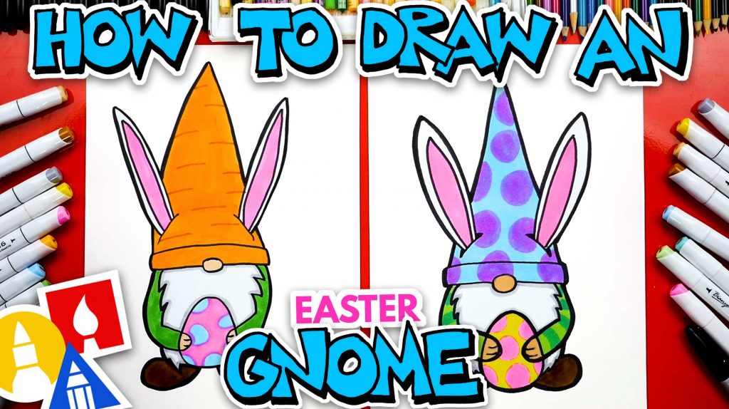 How To Draw A Funny Easter Gnome