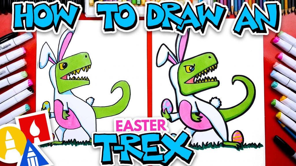 How To Draw A Funny T-Rex Bunny