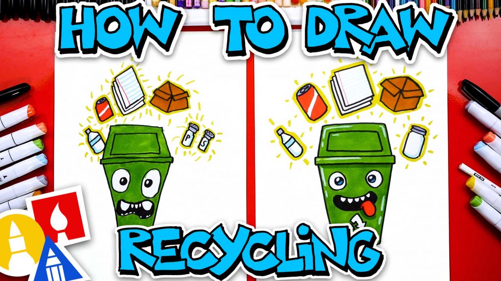 How To Draw Recycling For Earth Day