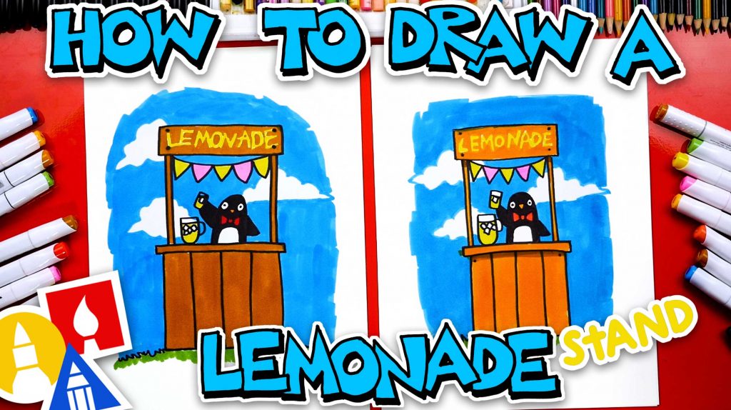 How To Draw A Funny Lemonade Stand