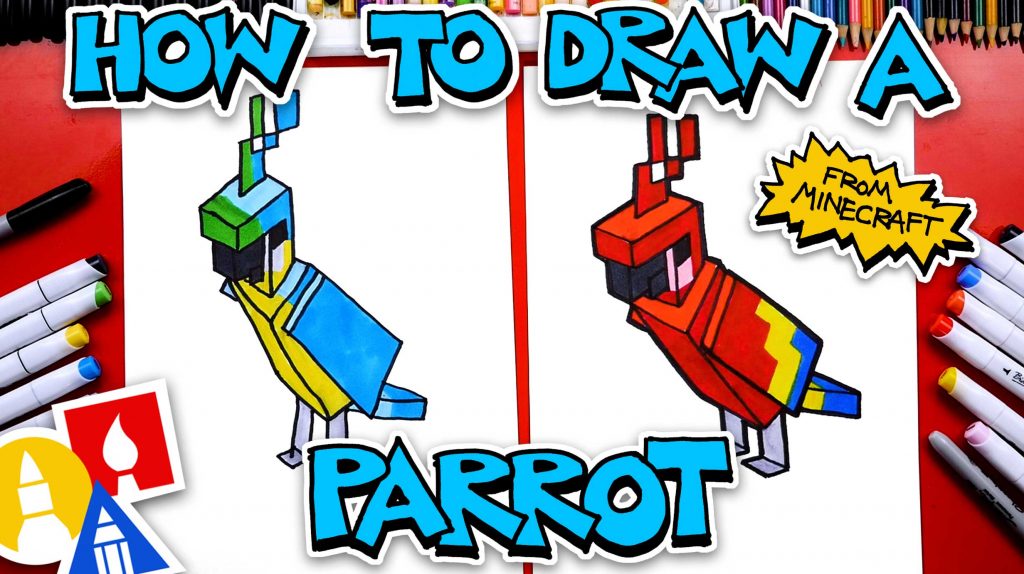 How To Draw A Minecraft Parrot